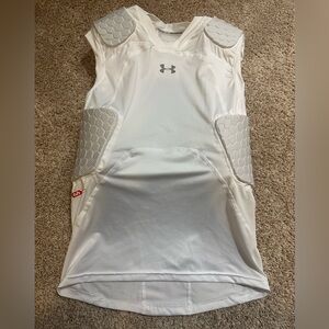 Men's Under Armour Gameday Armour Pro 5-Pad Top White Size Large